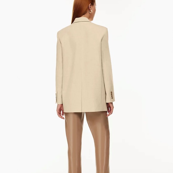 Babaton Agency Blazer in Heather Oat Beige - Picture 4 of 10